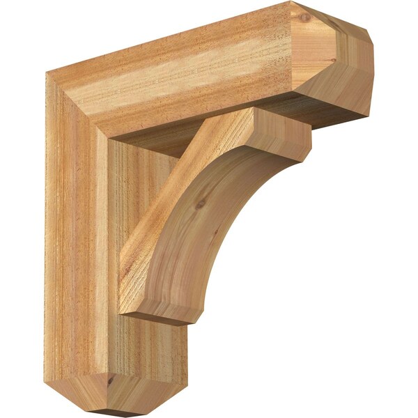 Ekena Millwork Legacy Craftsman Rough Sawn Bracket w/ Offset Brace, Western Red Cedar, 8"W x 24"D x 24"H BKT0806X24X24LEC04RWR - main